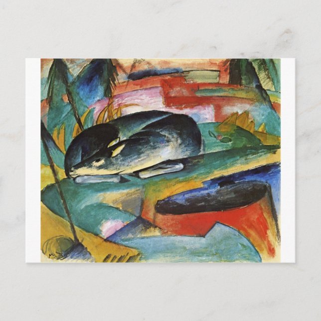 Sleeping Deer by Franz Marc Postcard (Front)