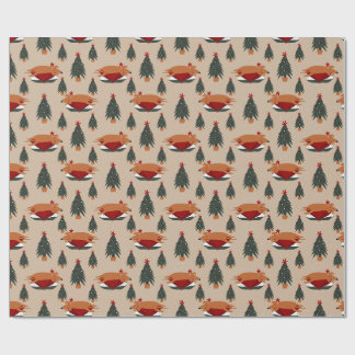 Sleeping Dog Cozy Christmas Pattern Wrapping Paper