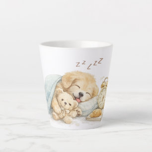 sleeping dog latte mug