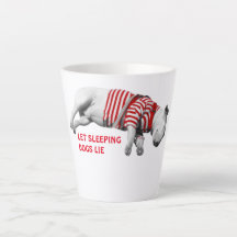 SLEEPING DOG Latte Mug in 2 Sizes