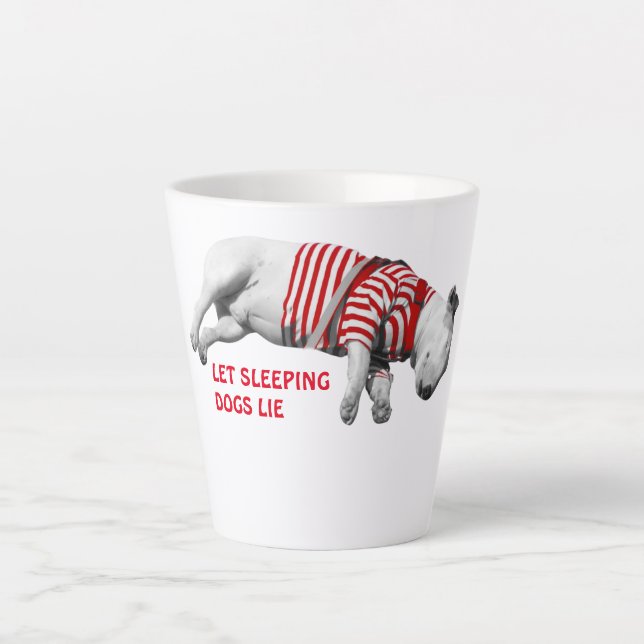 SLEEPING DOG  Latte Mug in 2 Sizes (Front)