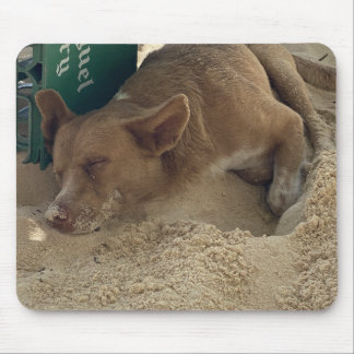 Sleeping dog mouse pad