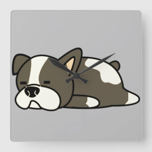 Sleeping Dog Square Wall Clock