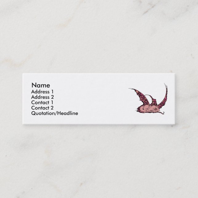 Sleeping Dragonette (Red) Profile Cards (Front)