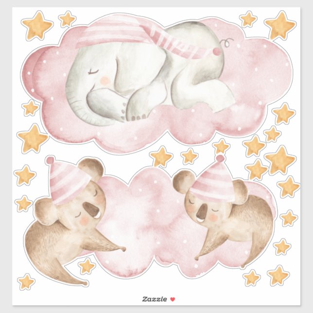 Sleeping Elephant Koala Bear Bedroom Set of  (Sheet)