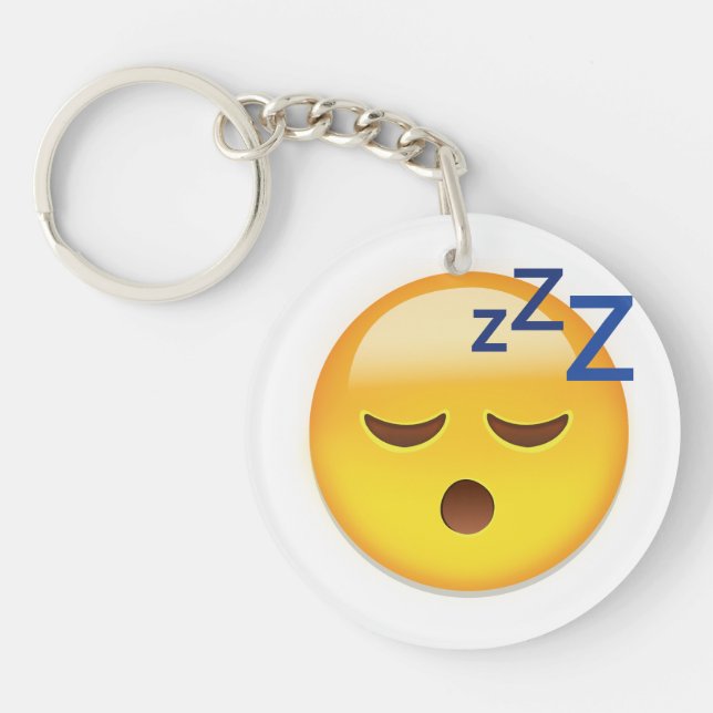 Sleeping Face Emoji Key Ring (Front)