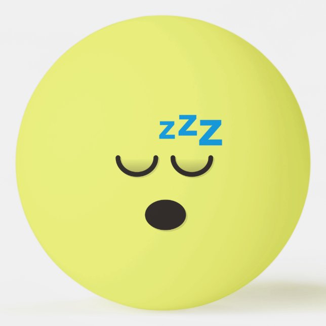 Sleeping Face Ping Pong Ball (Front)