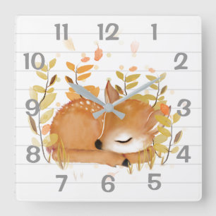 Sleeping Fawn Wall Clock