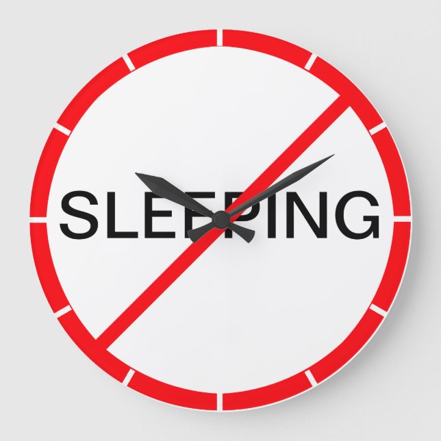 Sleeping Forbidden! Large Clock (Front)