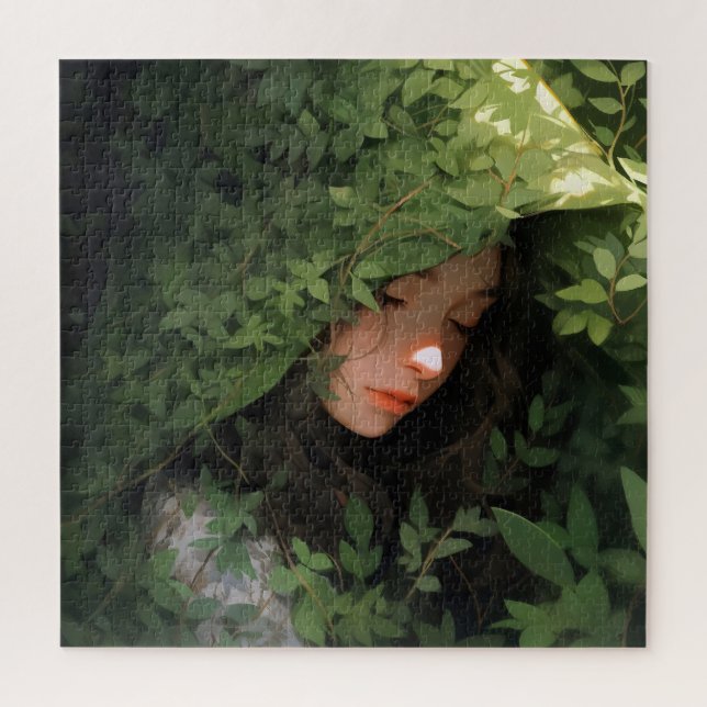 Sleeping Forest Girl Anime Jigsaw Puzzle (Vertical)