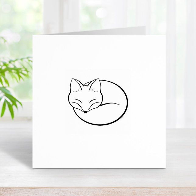 Sleeping Fox 2 Rubber Stamp (Creator Uploaded)
