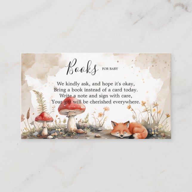Sleeping Fox Book for Baby Enclosure Card (Front)