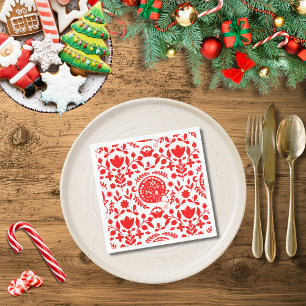 Sleeping Fox Folk Art Gift Bag Napkin