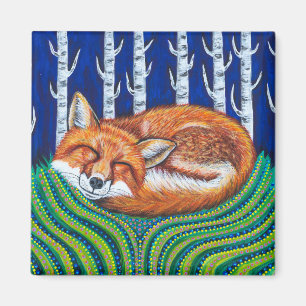Sleeping Fox Magnet