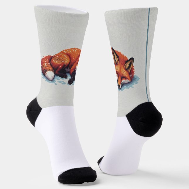 Sleeping Fox Socks (Angled)