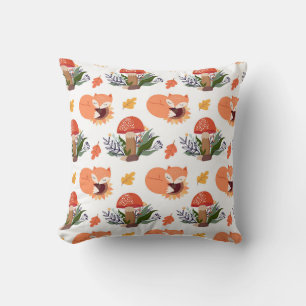 Sleeping Foxes & Mushrooms Cushion