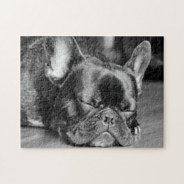 Sleeping French Bulldog Jigsaw Puzzle (Horizontal)