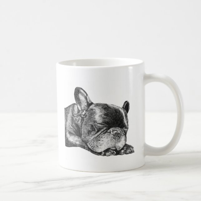 Sleeping French Bulldog mug (Right)