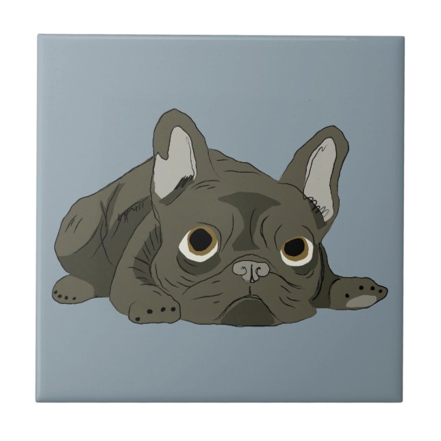 Sleeping French Bulldog Tile (Front)