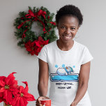 Sleeping Funny Snowman Loading Energy T-Shirt<br><div class="desc">Sleeping funny snowman t-shirt laying on a progress bar with "Energy Loading Please Wait" underneath.  Non-gender.</div>