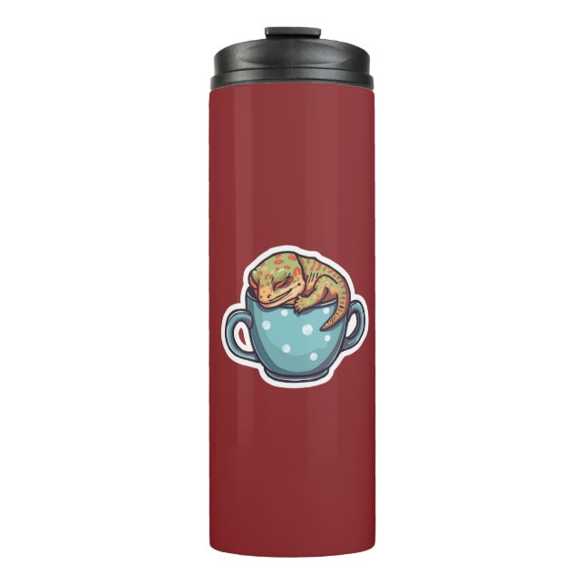 Sleeping gecko thermal tumbler (Front)