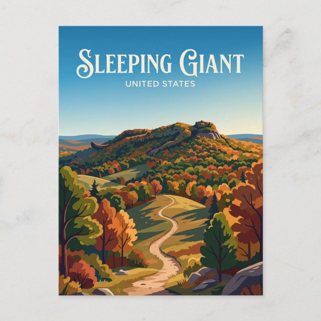 Sleeping Giant State Park Connecticut Postcard (Front)