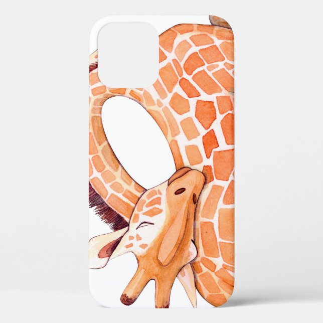 Sleeping Giraffe: Gentle Watercolor Case-Mate iPhone Case (Back)