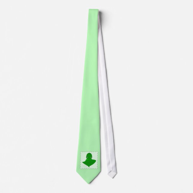 Sleeping Green Turtle Tie (Front)