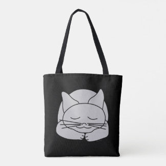 Sleeping Grey Cat Tote Bag