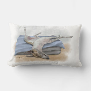 Sleeping Greyhound Cartoon Lumbar Cushion