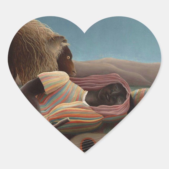 Sleeping Gypsy Heart Sticker (Front)