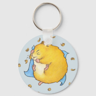 Sleeping Hamster Ted Key Ring