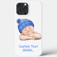 Sleeping Happy Baby Funny iPhone Case Custom Text