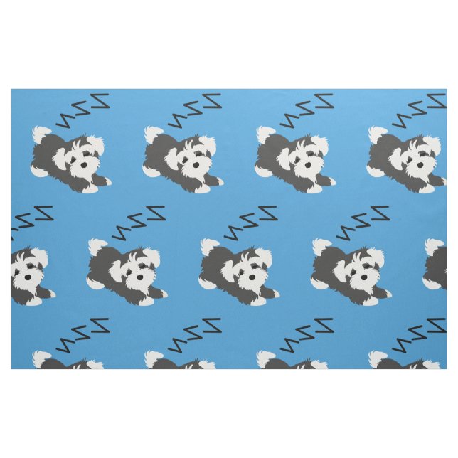 Sleeping Havanese Dog Animals Lover ZZZ Pet Owner Fabric (Fat Quarter)