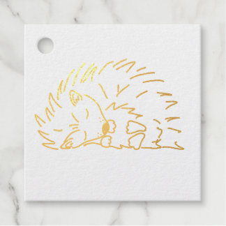 Sleeping Hedgehog Favour Tags