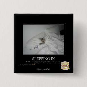 Sleeping In 15 Cm Square Badge