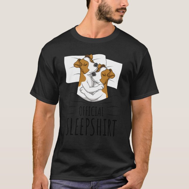 Sleeping Jack Russell Terrier Pyjamas Official Sle T-Shirt (Front)