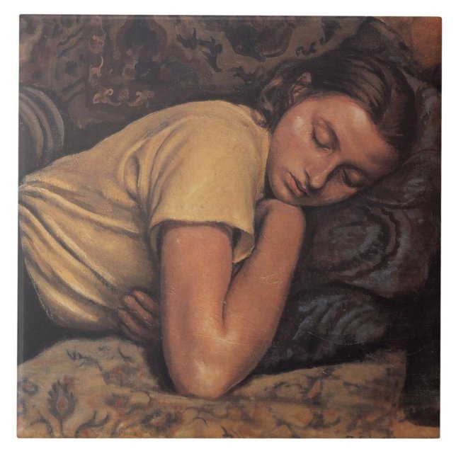 Sleeping Katya (by Serebriakova) Tile (Front)
