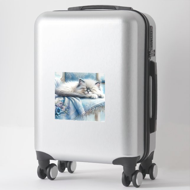 Sleeping Kitten Blue Cottagecore Dream (Suitcase)