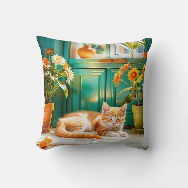 Sleeping kitten cushion (Front)