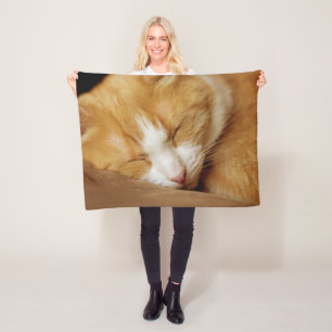Sleeping Kitten Fleece Blanket