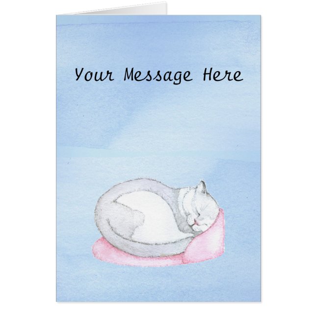 Sleeping Kitten Illustration (Front)