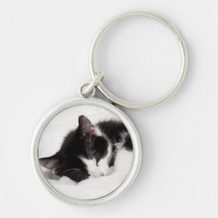 Sleeping Kitten Key Ring