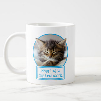 Sleeping Kitten Large Coffee Mug
