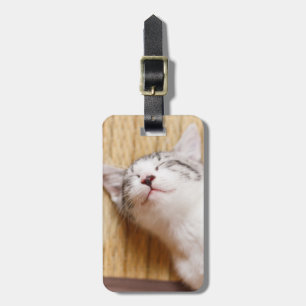 Sleeping Kitten Luggage Tag