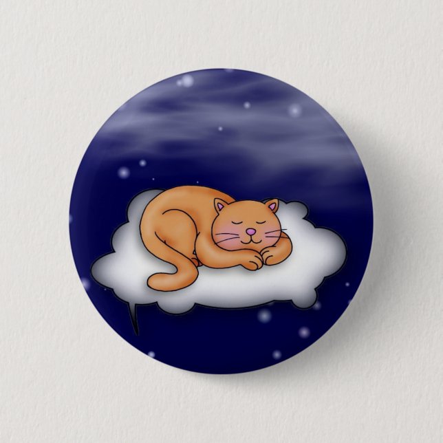 Sleeping Kitty Button (Front)