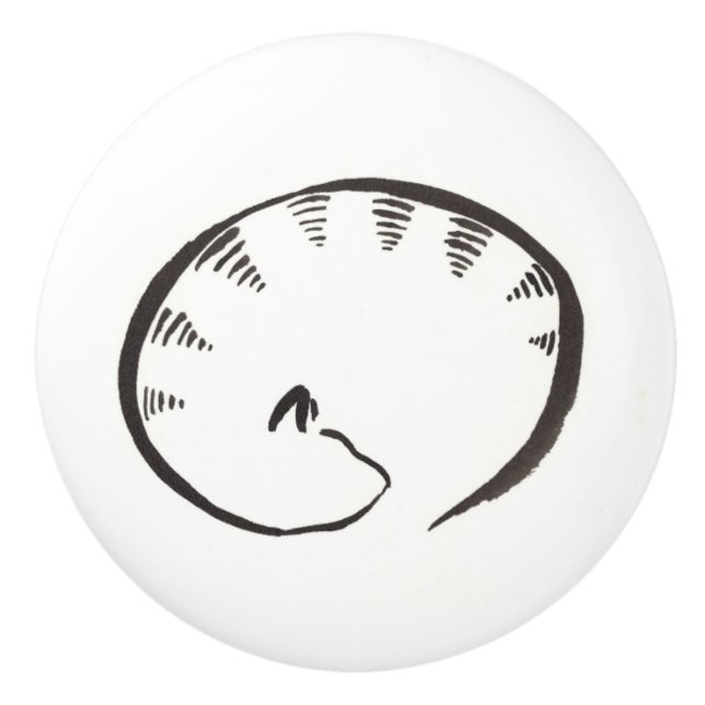 Sleeping Kitty Knob (Front)