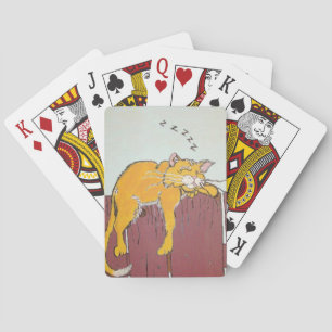 Sleeping Kitty  Playing Cards