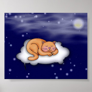 Sleeping Kitty Poster