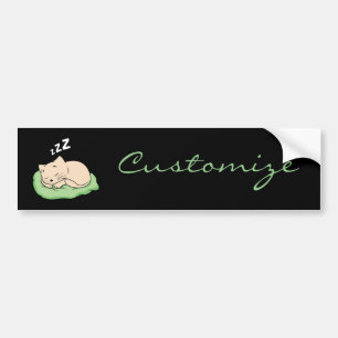 Sleeping Kitty Thunder_Cove Bumper Sticker